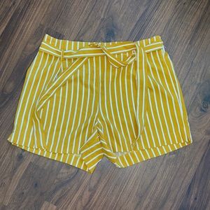 HAVE Los Angeles Striped Yellow Shorts